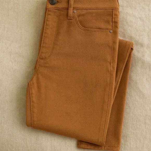 7 For All Mankind Skinny Jeans Modal Blend Camel Tan Size 29 - Picture 4 of 5